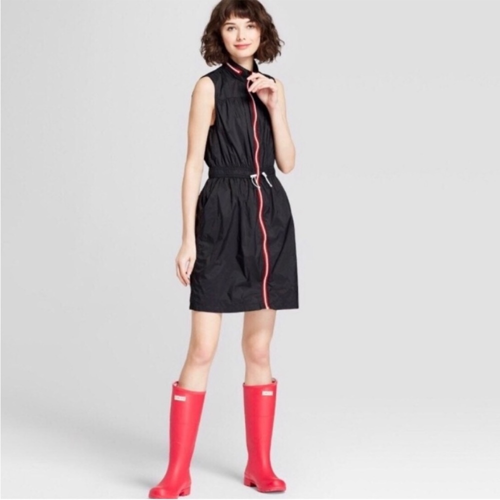 Hunter Black Dress with Red Accents